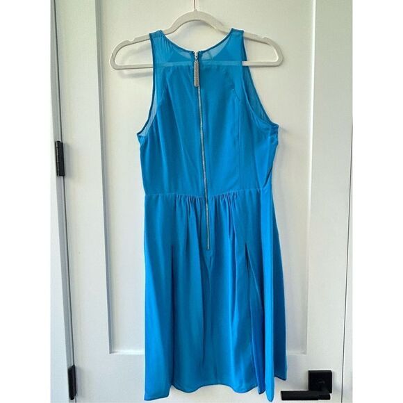 Rebecca Taylor Sleeveless Silk Mini Dress Women’s Blue Size 8 - Picture 8 of 8